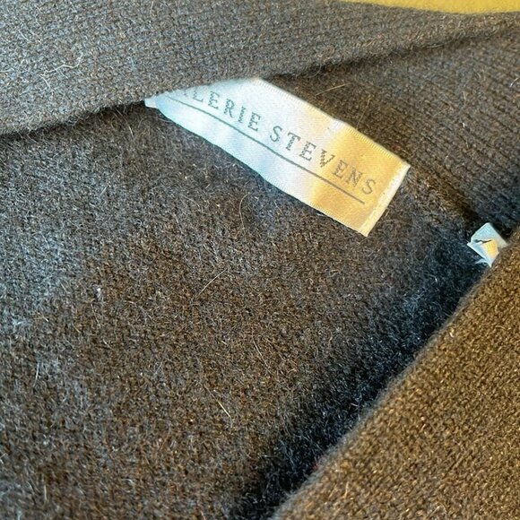 Valerie Stevens Angora Blend Argyle Pattern Women's SZ LG Cardigan 80s Mall Rat - Picture 3 of 8